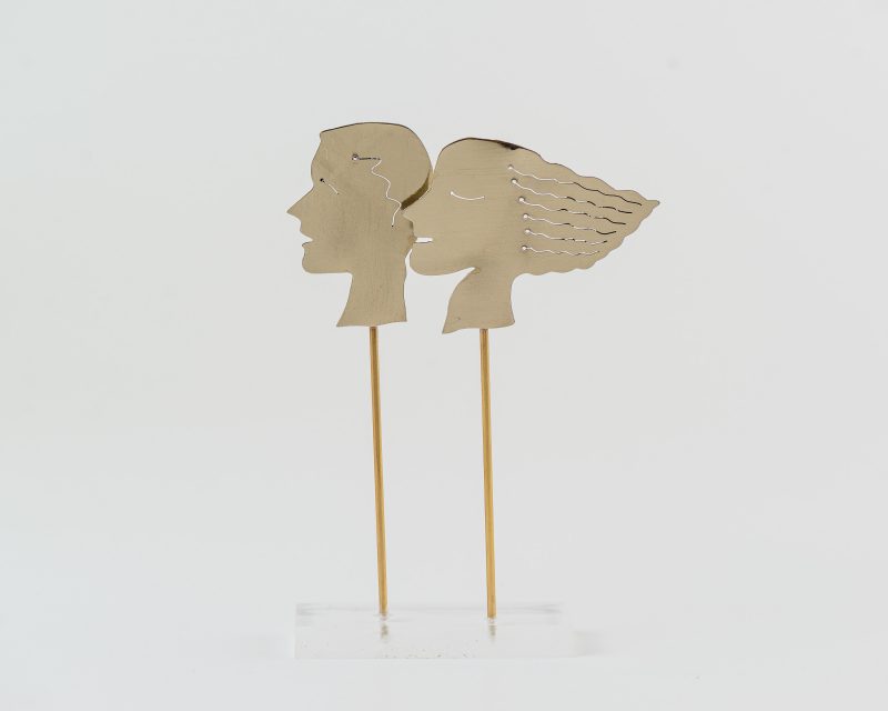 Couple Profile on Plexiglass Stand Small