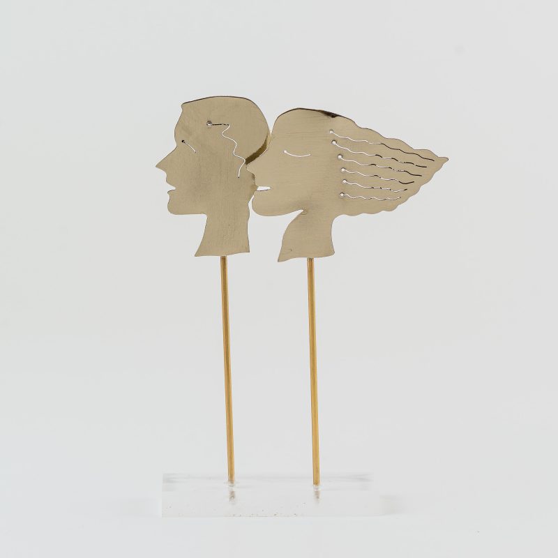 Couple Profile on Plexiglass Stand Small